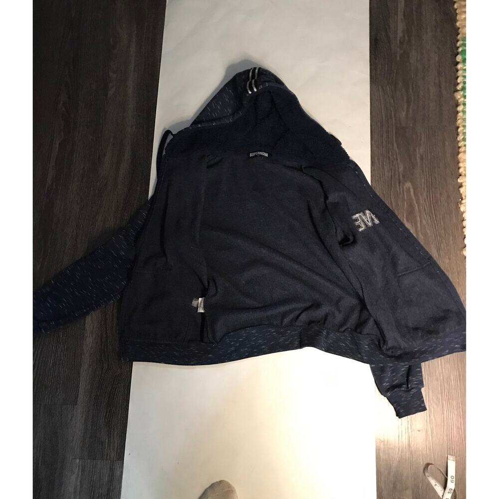 Supernova Love Hoodie Blue/ White L Zip Tie Comfy Cozycore Preppy Lounge Urban - Picture 7 of 11